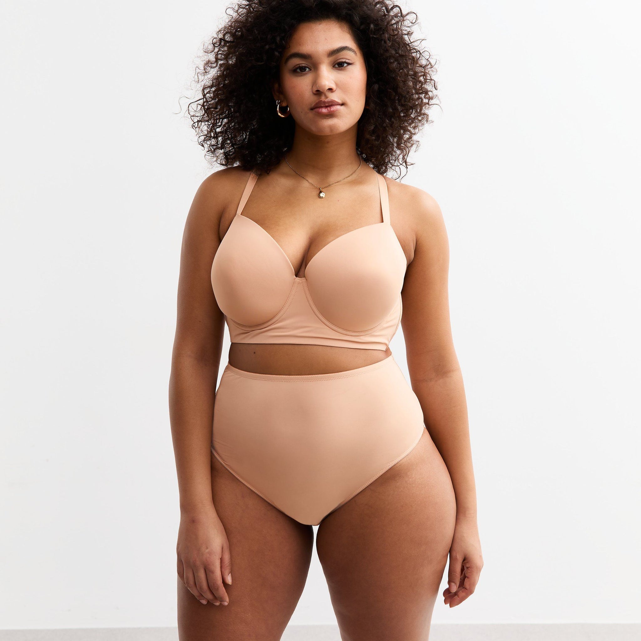 Curves Tan Micro High Waisted Brazilian Briefs